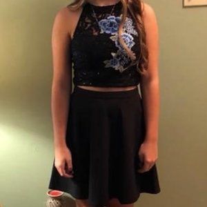 Black Two Piece Homecoming Dress